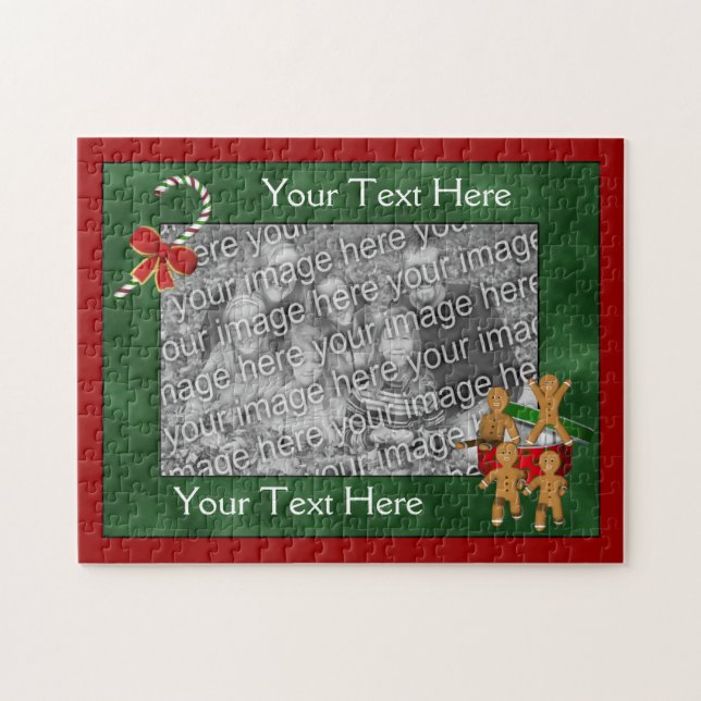 Gingerbread Cookies Holiday Your Photo Jigsaw Puzzle (Horizontal)