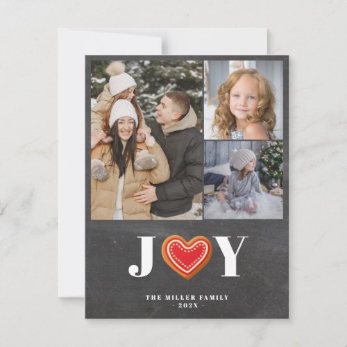 Gingerbread Cookies Joy Holiday Multi Photo Card