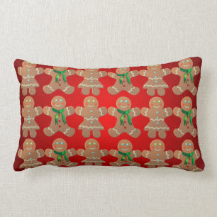 Gingerbread Cookies Lumbar Pillow