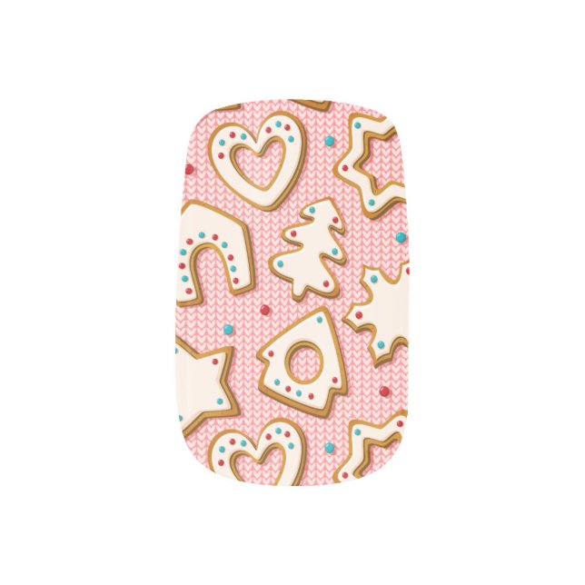Gingerbread Cookies Minx Nail Art Decals (Left Thumb)