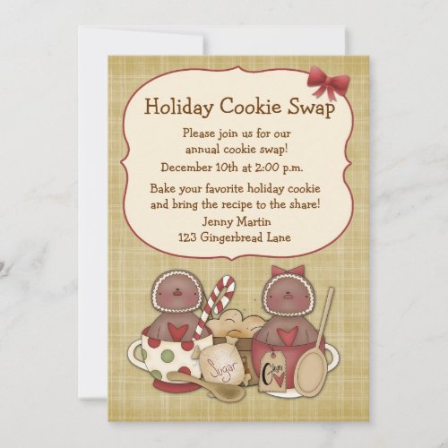 Gingerbread Cookies Mug Invitation