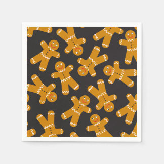 Gingerbread Cookies on black Napkins