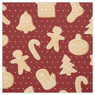 Christmas Cookie Fabric - Gingerbread on Charcoal Fabric - Charcoal Fabric  with Brown Gingerbread Men and Brown Cookies – Pip Supply