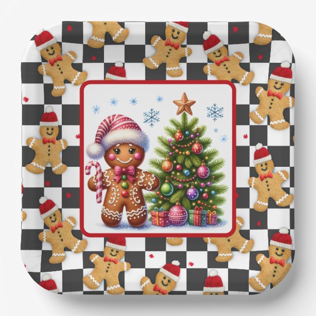 Gingerbread Cookies  Paper Plates (Front)