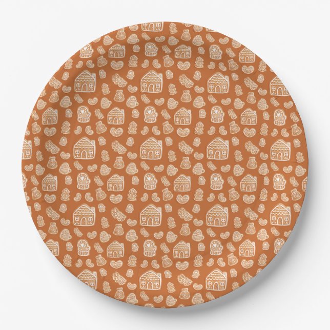 Gingerbread Cookies  Paper Plates (Front)