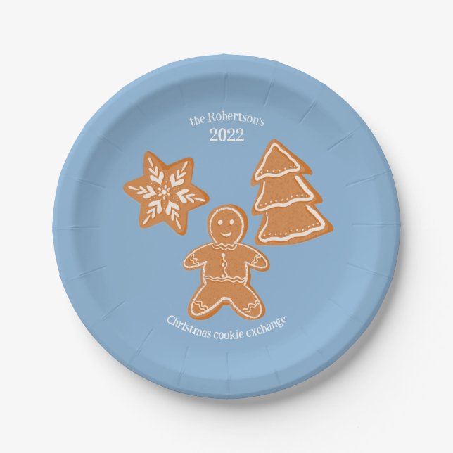 Gingerbread Cookies Paper Plates (Front)