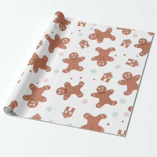Gingerbread cookies pattern wrapping paper