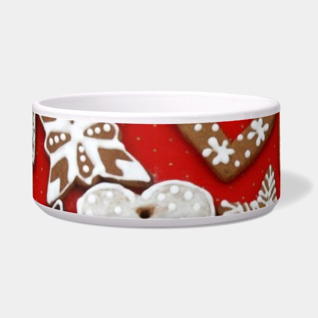 Gingerbread Cookies Pet Bowl (Front)