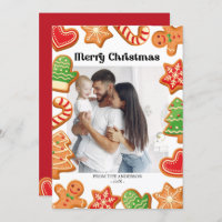 Gingerbread Cookies Photo Christmas Card