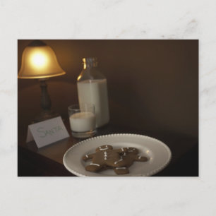 Gingerbread Cookies Santa Claus Holiday Postcard