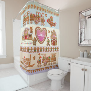 Gingerbread Cookies Shower Curtain