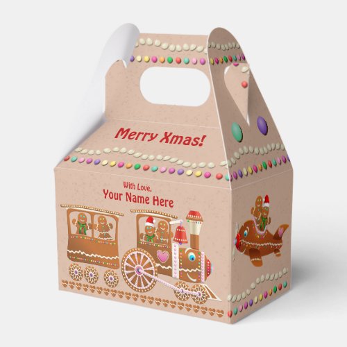Gingerbread Cookies Sprinkled With Colorful Candy Favor Boxes