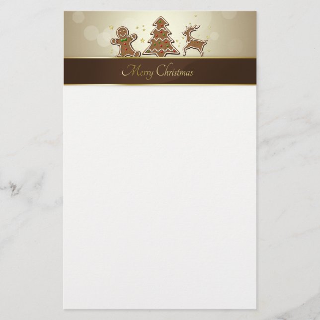 Gingerbread Cookies Stationery (Front)