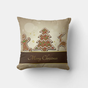 Gingerbread Cookies Throw Pillow
