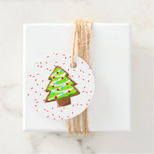 Gingerbread Cookies Tree Sprinkles Kids Sweet Fun Favor Tags