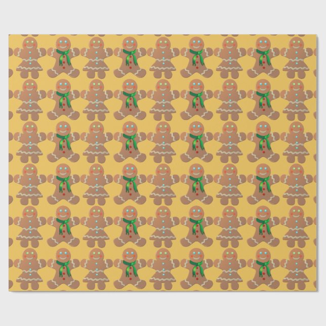 Gingerbread Cookies Wrapping Paper (Flat)