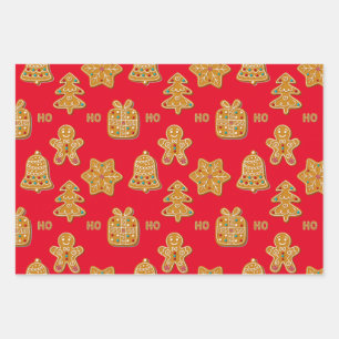 Gingerbread Cookies Wrapping Paper Sheets