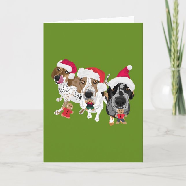 Gingerbread Coonhounds Card (Front)