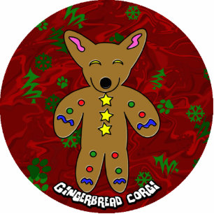 Gingerbread Corgi Christmas Ornament