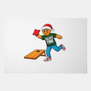 Gingerbread Cornhole Christmas Sport Holiday Doormat