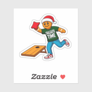 Gingerbread Cornhole Christmas Sport Holiday Sticker