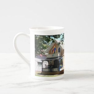 Gingerbread Cottage and Pride - Martha's Vineyard Bone China Mug