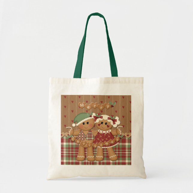 Gingerbread Country Christmas Tote Bag (Front)