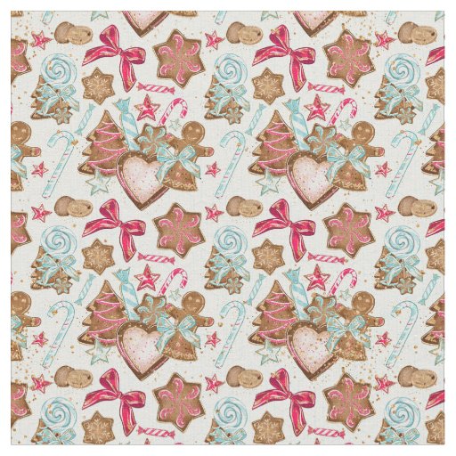 Gingerbread Country Cookies Fabric