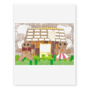 Gingerbread Couple Temporary Tattoo