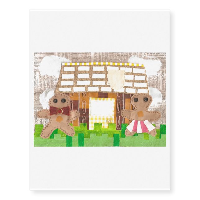 Gingerbread Couple Temporary Tattoo (Front)