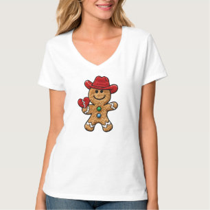 Gingerbread Cowboy PNG Sublimation Design T-Shirt