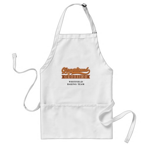 Gingerbread Crossing Christmas Holiday Baking Team Adult Apron