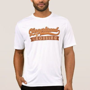 Gingerbread Crossing Christmas Holiday T-Shirt