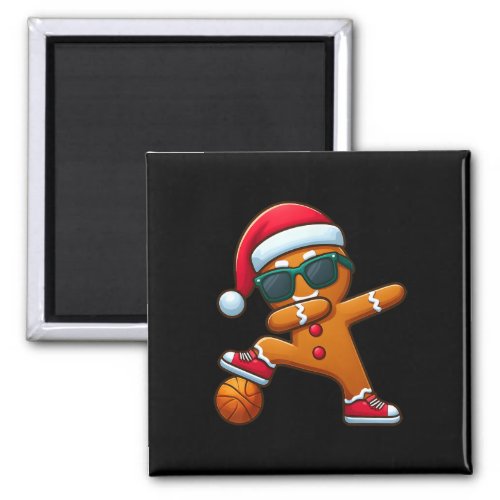 Gingerbread Dabbing Basketball Christmas Pajama Sa Magnet