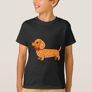 Gingerbread Dachshund Christmas Cute Weiner Dog  T-Shirt