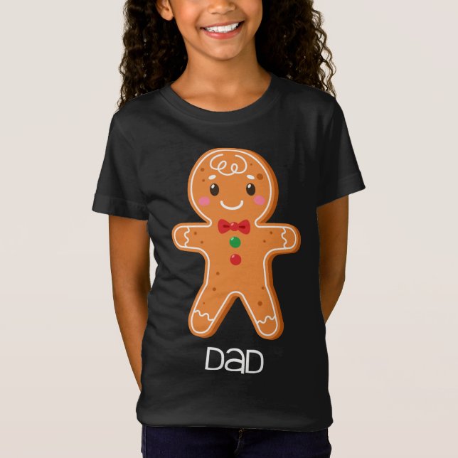 Gingerbread Dad Christmas Matching Pajamas for Fam T-Shirt (Front)