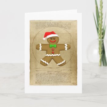 Gingerbread Davinci Greeting Card by grandjatte at Zazzle