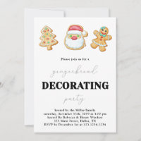 Gingerbread Decorating Party Invitation