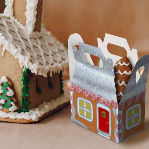 Gingerbread Decorating Party Kids Christmas House Favor Boxes