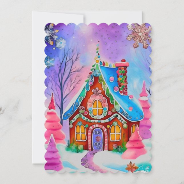 Gingerbread design 7 Holiday Card (Front)
