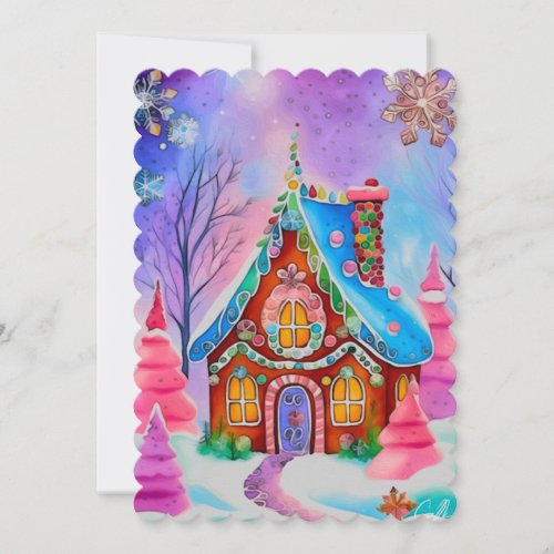Gingerbread design 7 Holiday Card