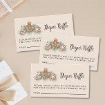Gingerbread Diaper Raffle Baby Shower  Enclosure Card