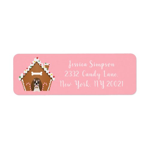 Gingerbread Dog House Christmas Label