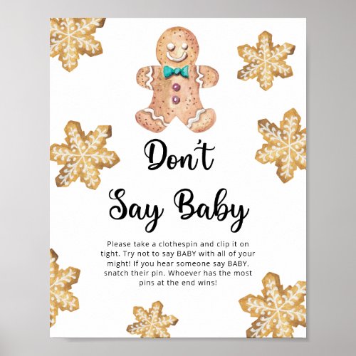 Gingerbread _ Dont say baby  Poster