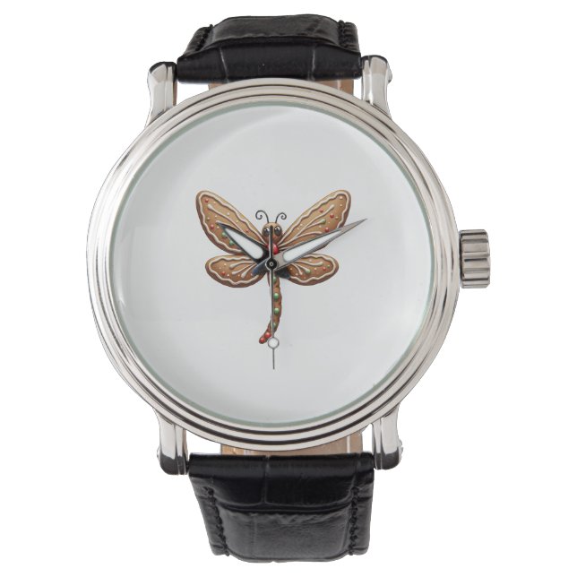 Gingerbread Dragonfly Watch (Front)