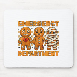 Gingerbread Emergency Department Christmas Nurse D Mouse Pad