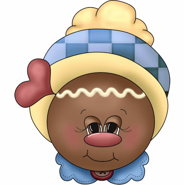 Gingerbread Face Ornament (Front)