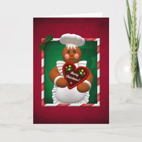 Gingerbread Family Bakery Girl Holiday Card