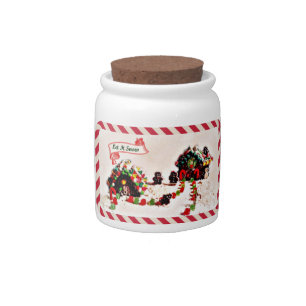Gingerbread Family Christmas Holiday Candy Jar