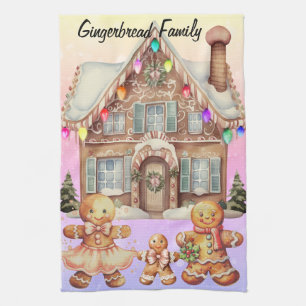 Gingerbread Family Kitchen Towel